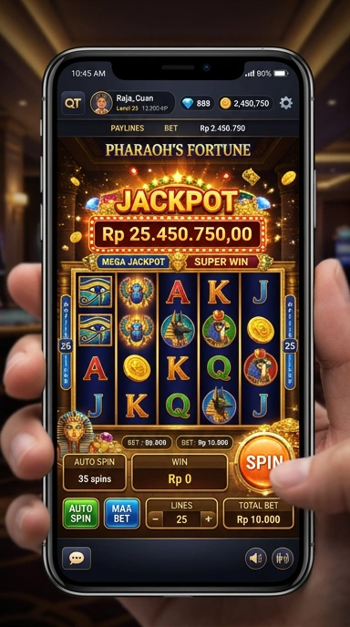 Layar utama qtgame — antarmuka bersih setelah instalasi